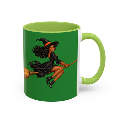 Velvet Vex Green Accent Mug by CreepyCrafts.boo
