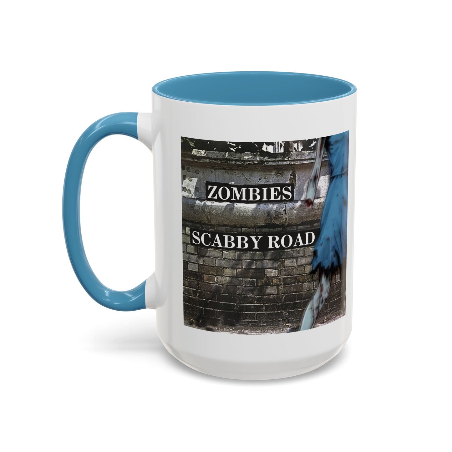 2-sided, Scabby Road White Accent Mug by CreepyCrafts.boo