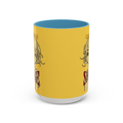 Caution, Savage Yellow Accent Mug by cypherpunkgear.com