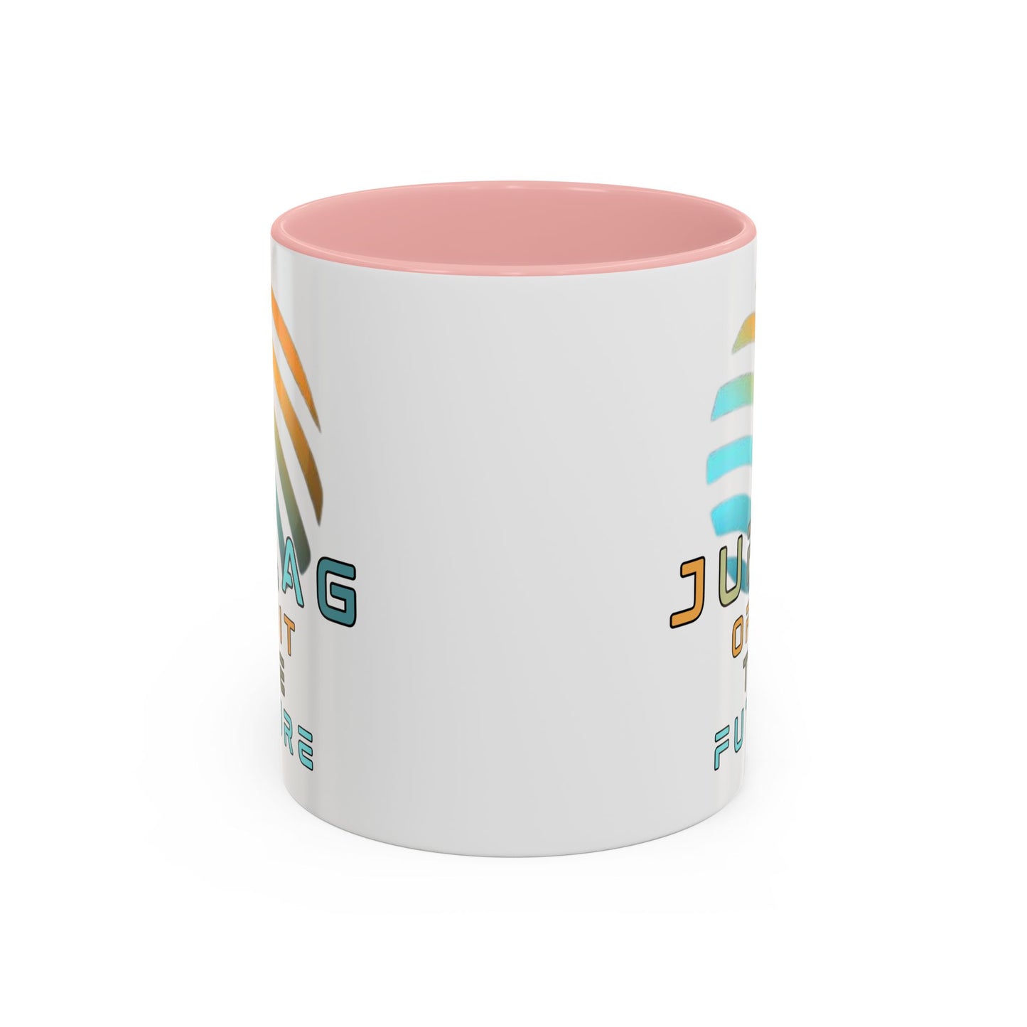 Jupiter (JUP) Orbit the Future White Accent Mug by cypherpunkgear.com