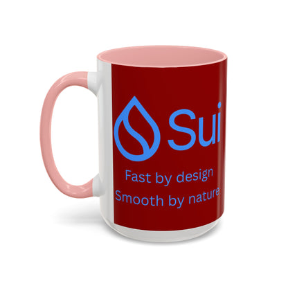 SUI Red Accent Mug by cypherpunkgear.com