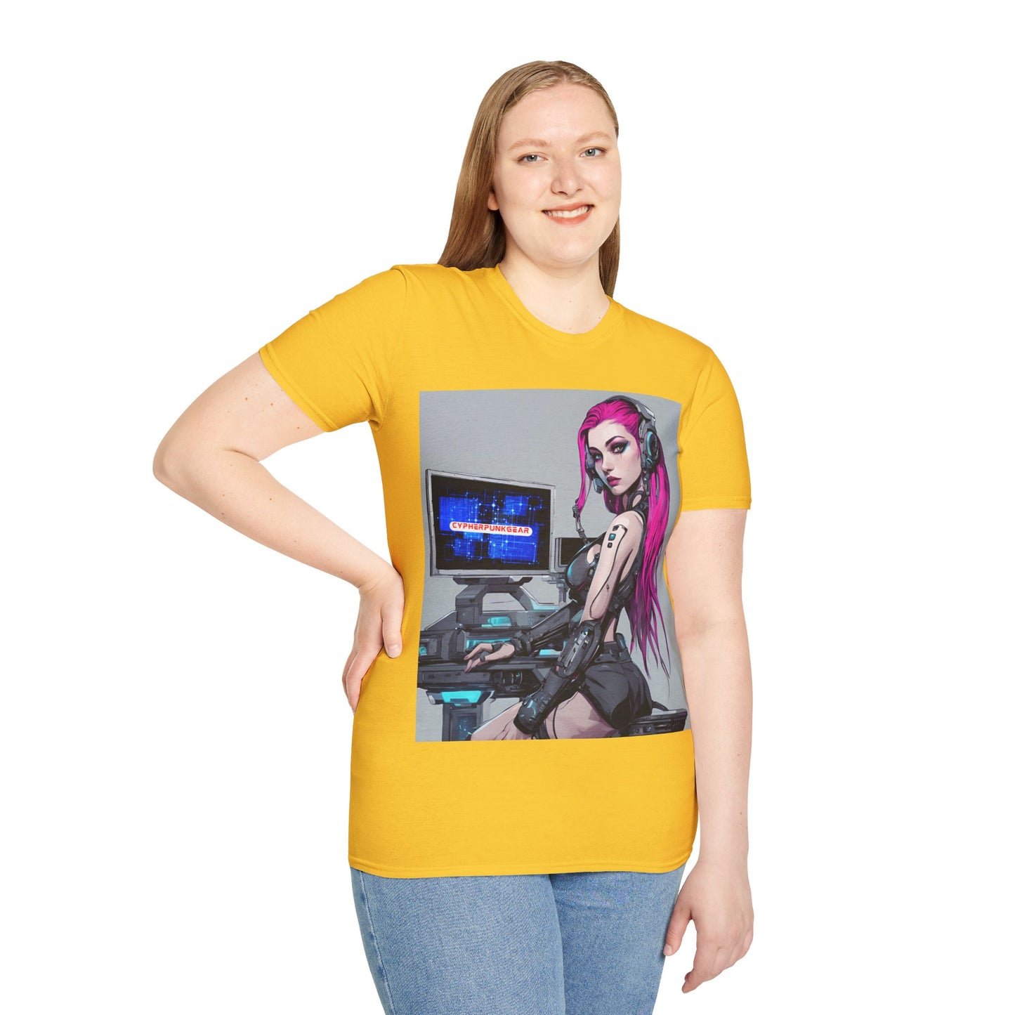 Netrunner Cyberpunk Light colors Unisex T-Shirt by cypherpunkgear.com