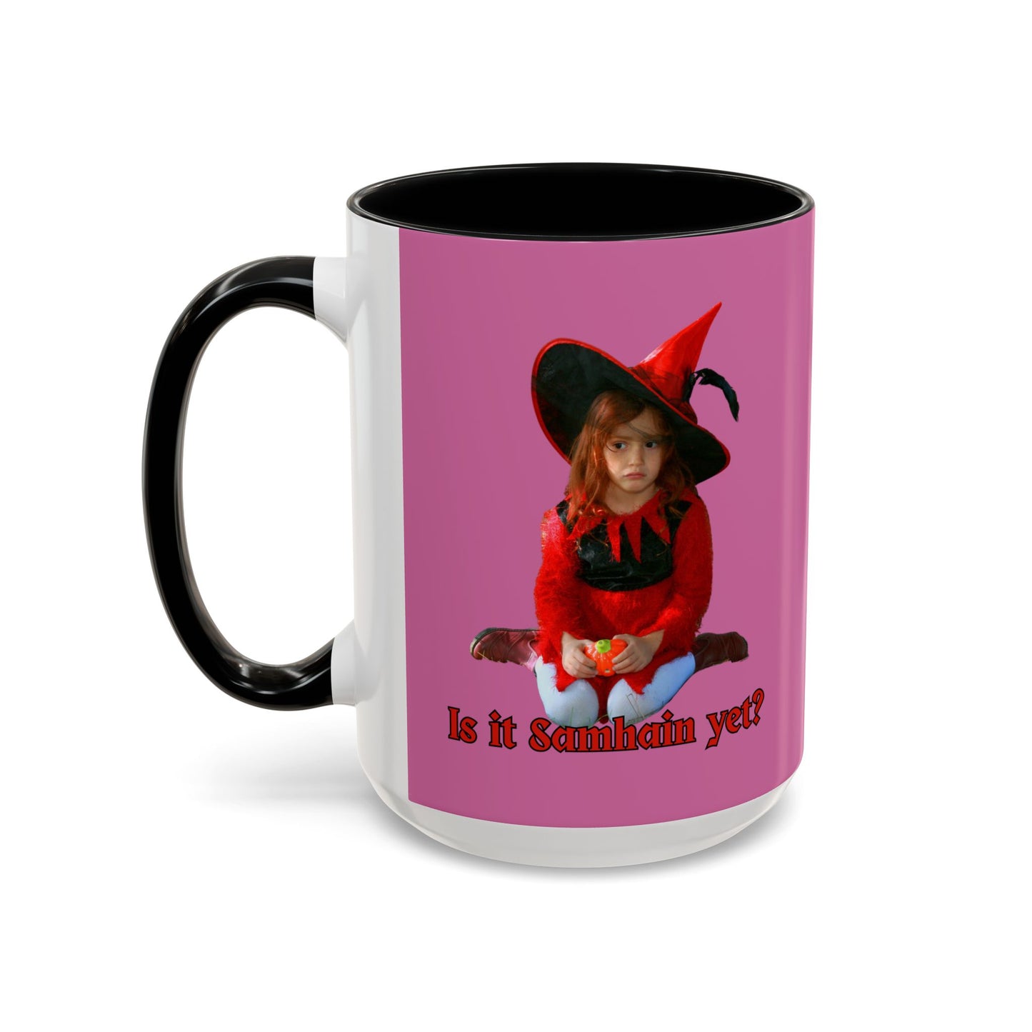 Is it Samhain yet? Pink Accent Mug by CreepyCrafts.boo