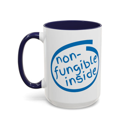 Non-Fungible Inside White Accent Mug by cypherpunkgear.com