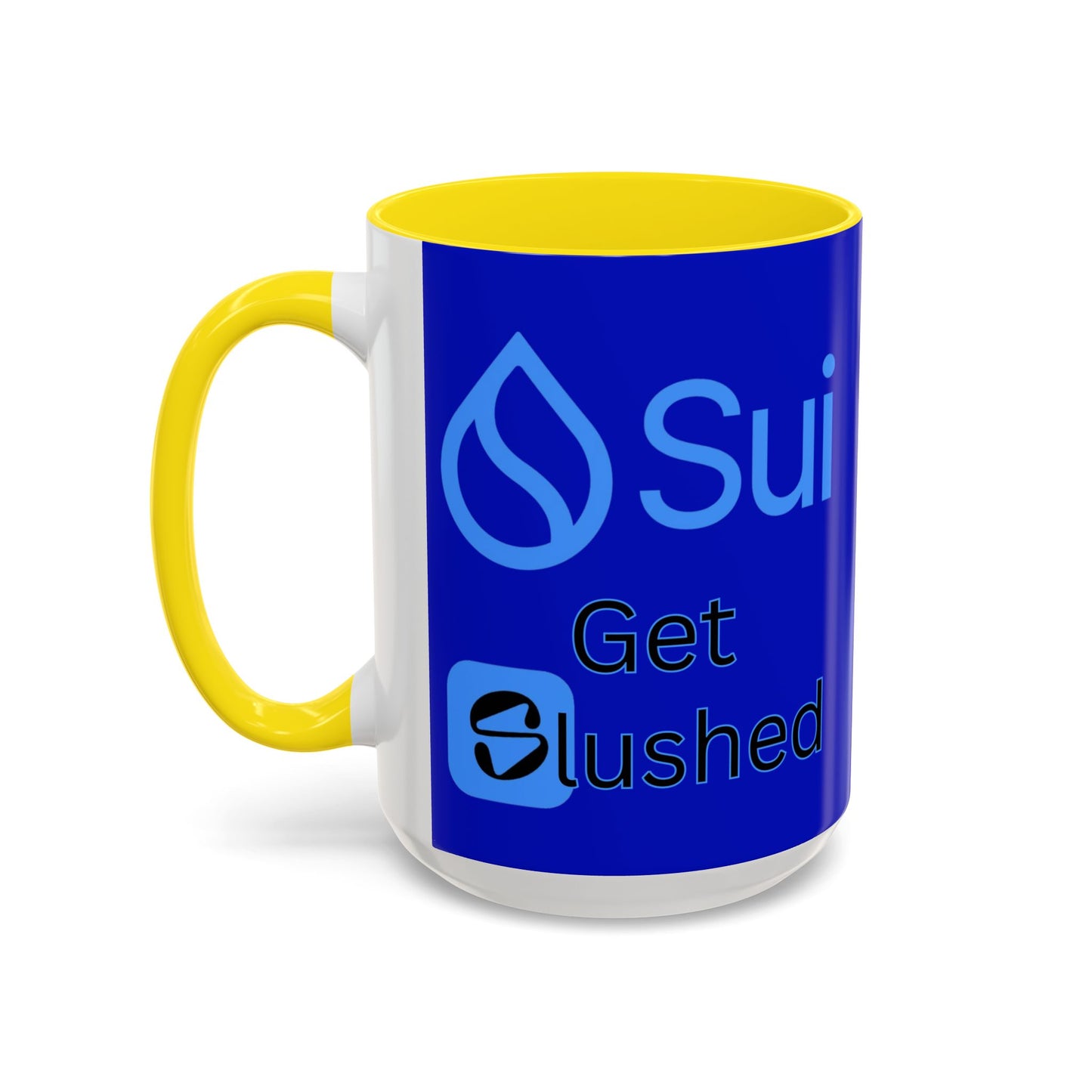 Sui: Get Slushed Dark Blue Accent Mug by cypherpunkgear.com