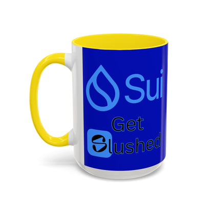 Sui: Get Slushed Dark Blue Accent Mug by cypherpunkgear.com