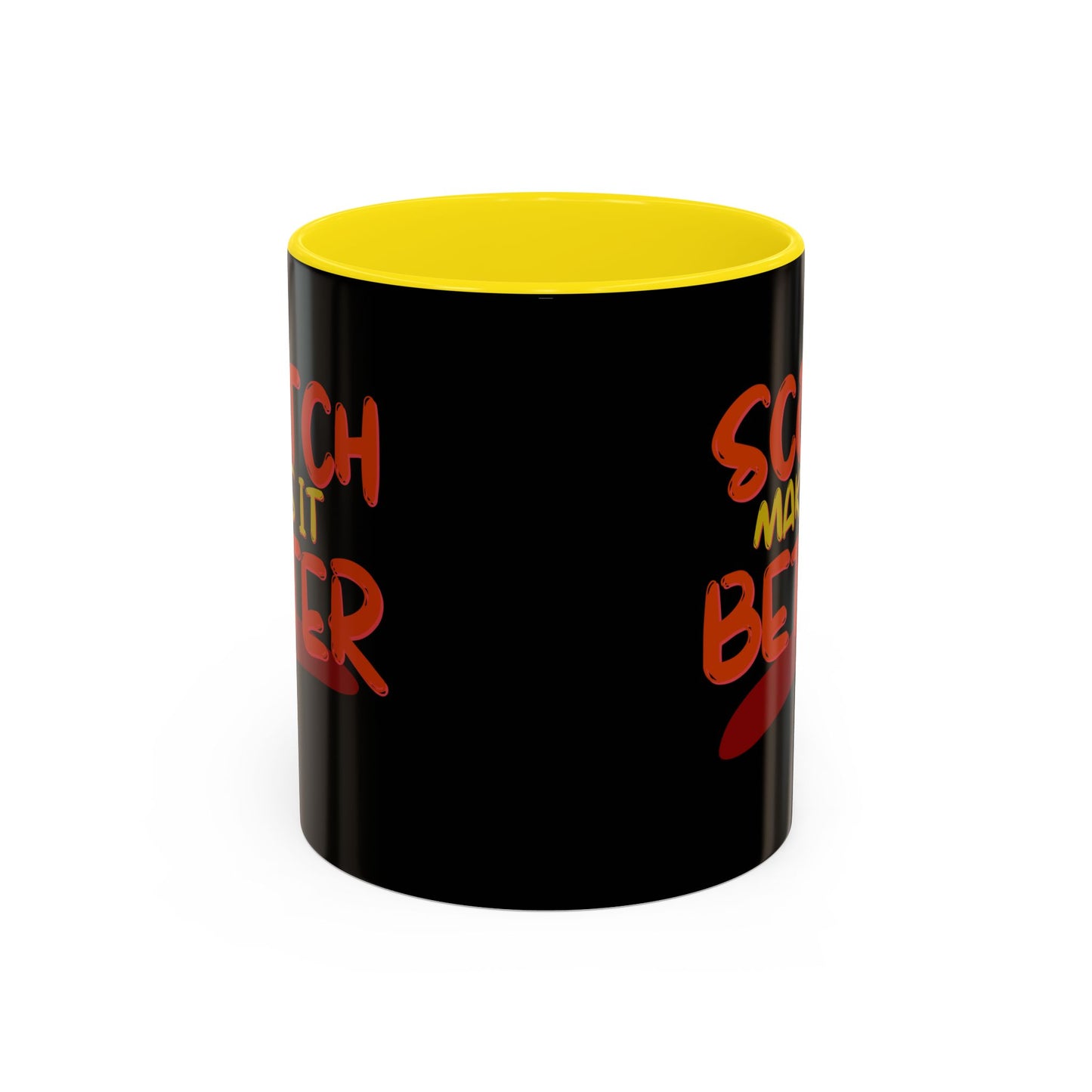 Scotch makes it better Accent Mug by cypherpunkgear.com