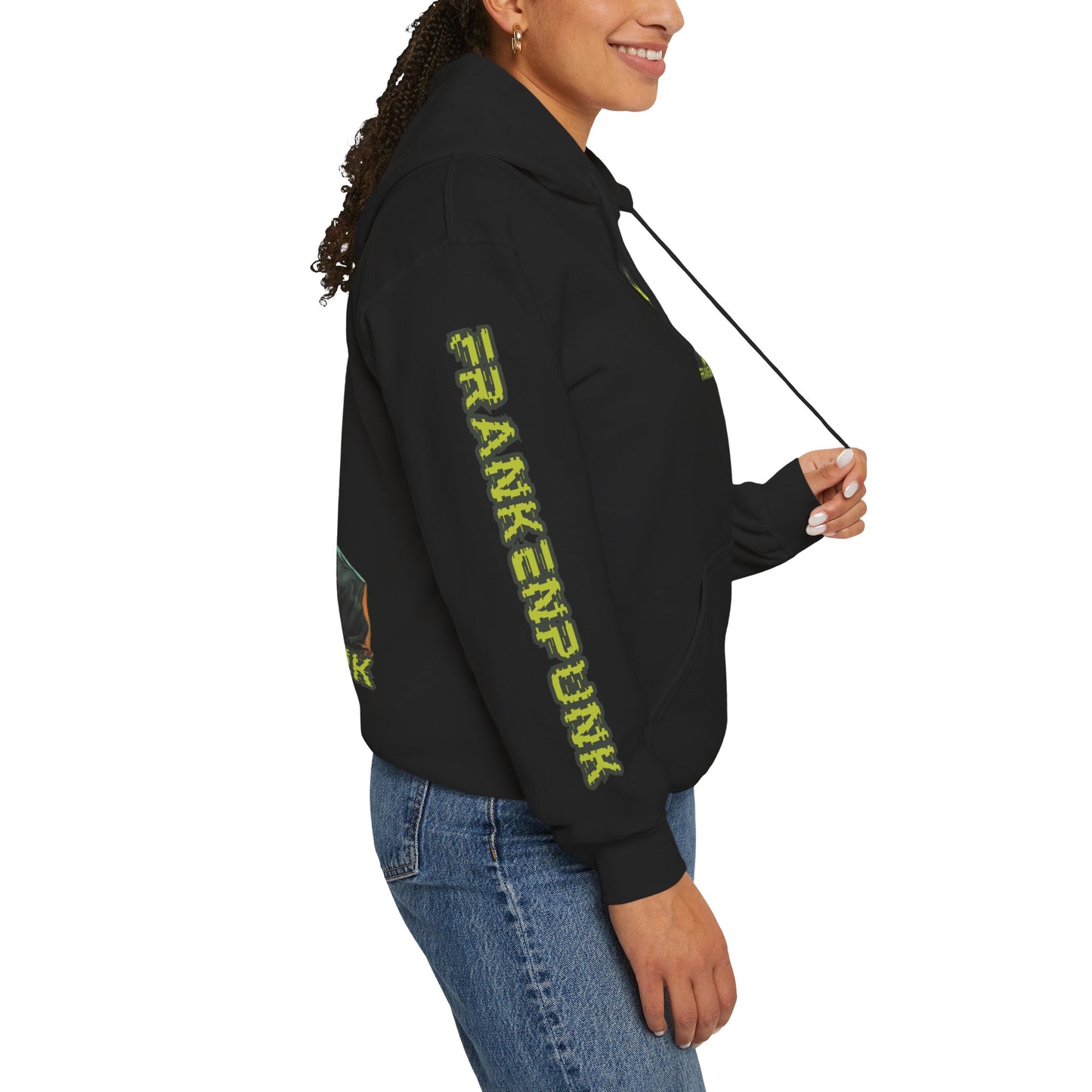 Frankenpunk Hoodie Unisex Hooded Sweatshirt by CreepyCrafts.boo