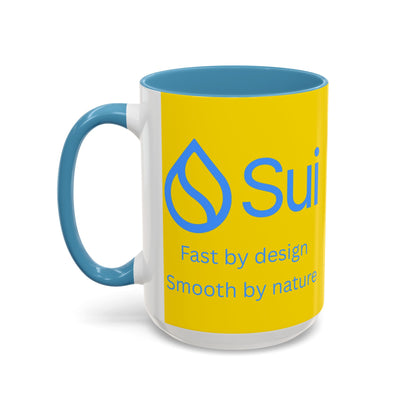 SUI Yellow Accent Mug by cypherpunkgear.com
