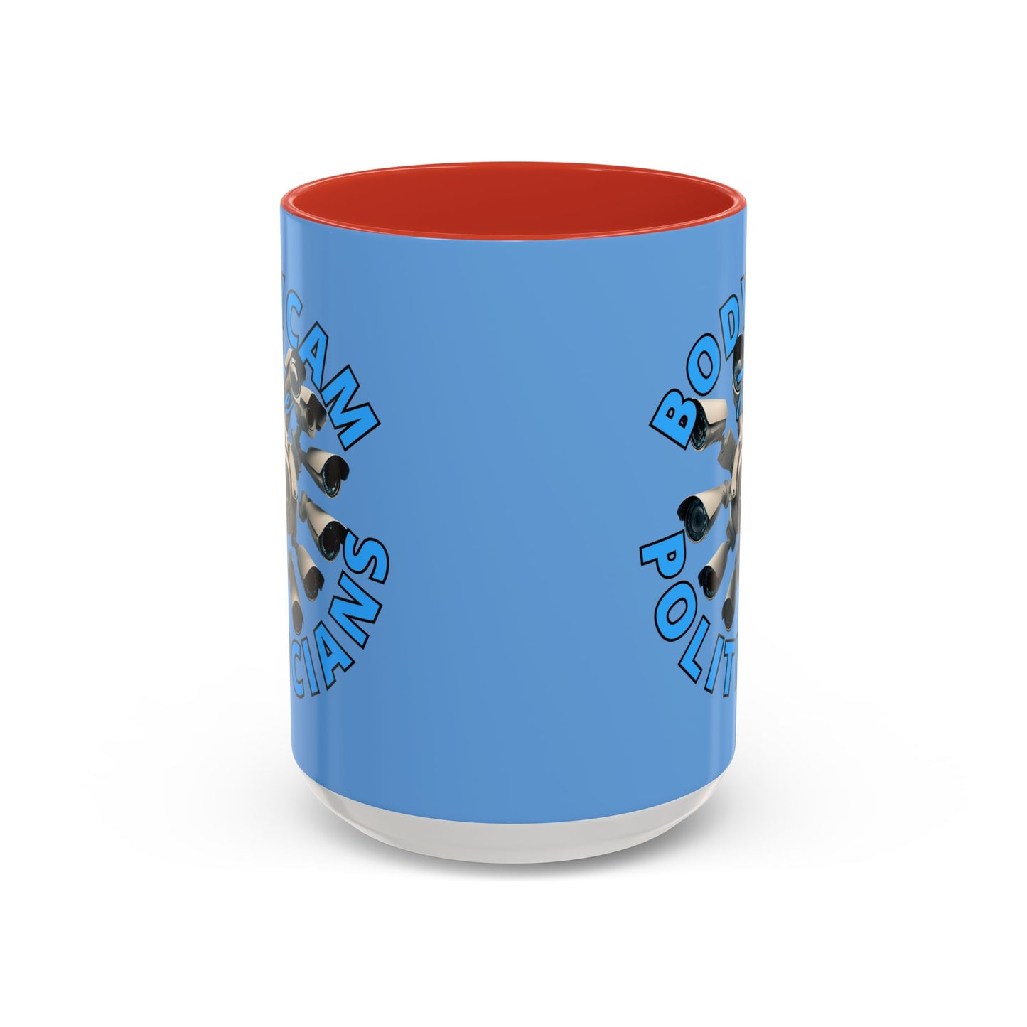 Bodycam the Politicians Cameras Light Blue Accent Mug by cypherpunkgear.com