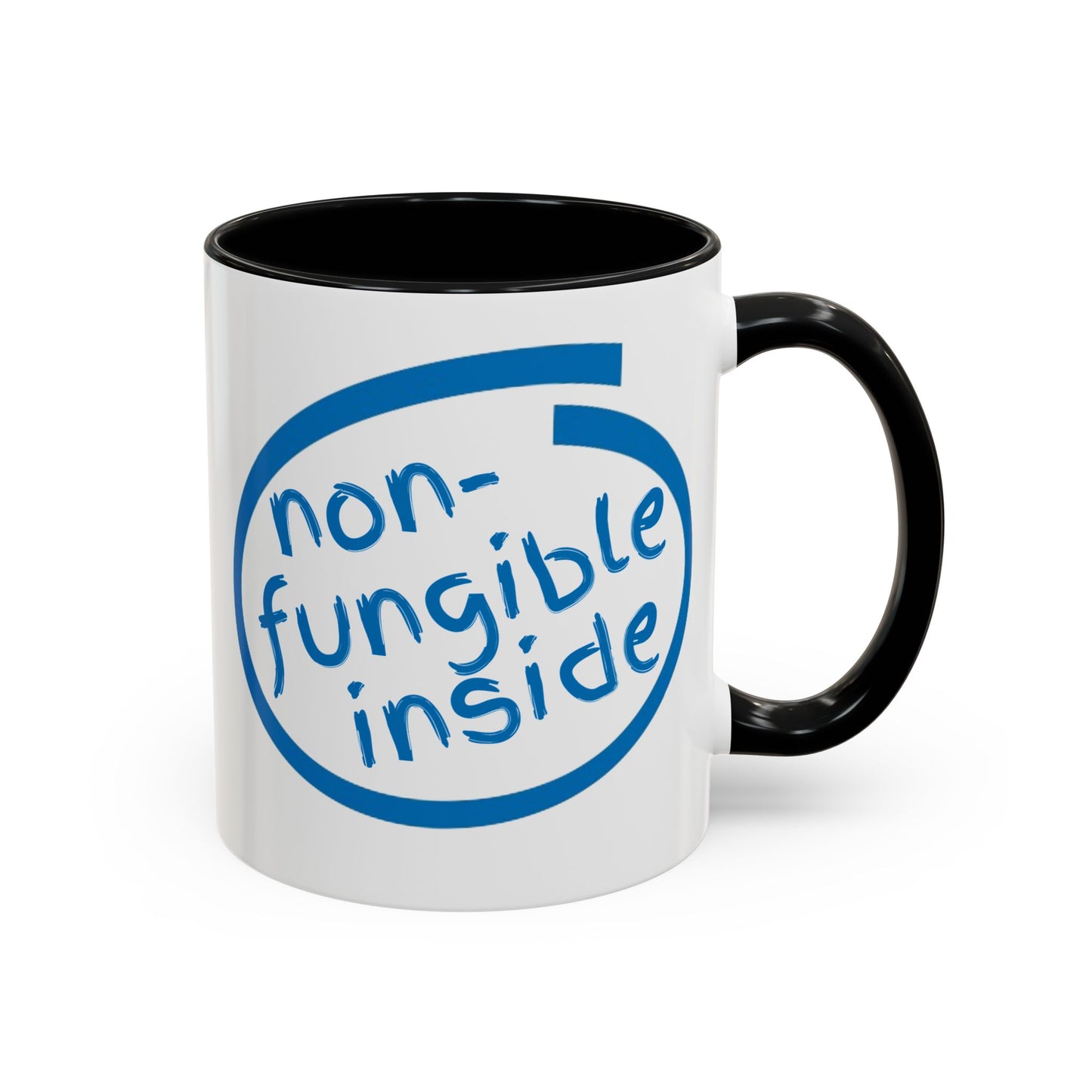 Non-Fungible Inside White Accent Mug by cypherpunkgear.com