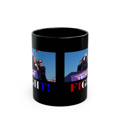 Fight! Black Mug by cypherpunkgear