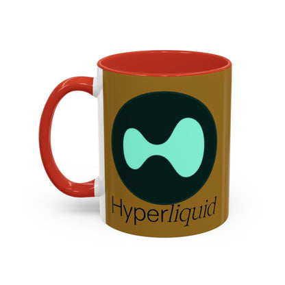 Hyperliquid Black font Brown Accent Mug by cypherpunkgear.com