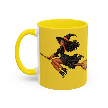 Velvet Vex Yellow Accent Mug by CreepyCrafts.boo