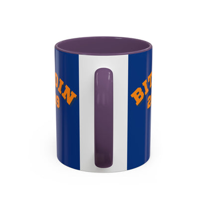 Bitcoin 2009 Dark Blue Accent Mug by cypherpunkgear.com