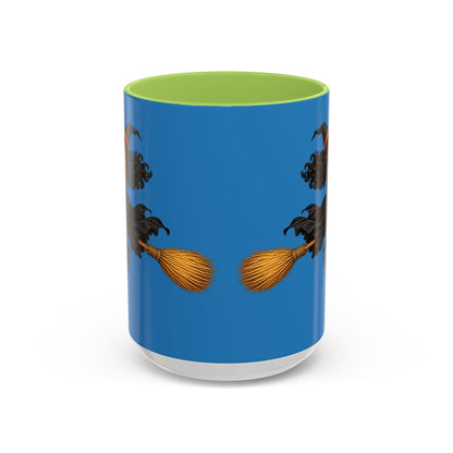 Velvet Vex Blue Accent Mug by CreepyCrafts.boo