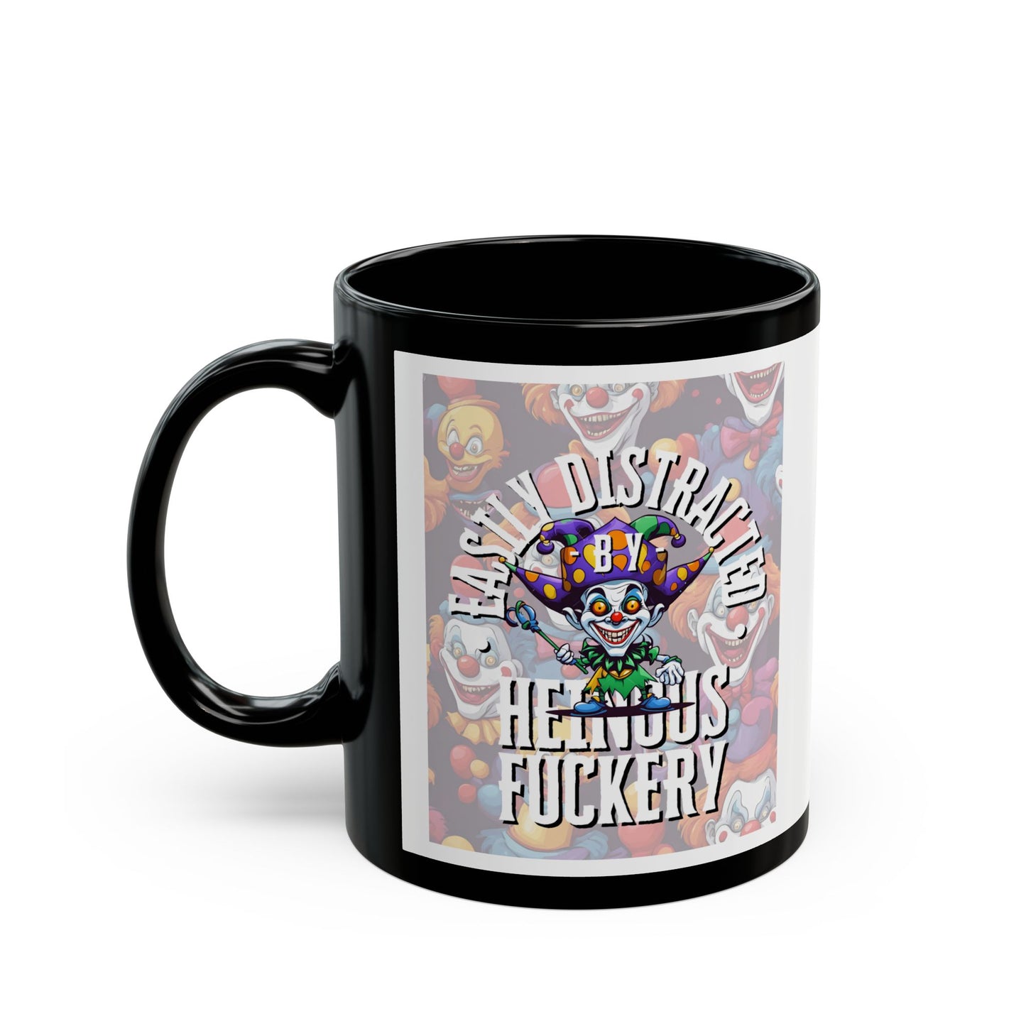 Easily Distracted by Heinous Fuckery Little Jinx White Mug by cypherpunkgear.com