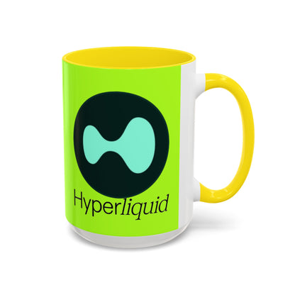 Hyperliquid Black font Green Accent Mug by cypherpunkgear.com