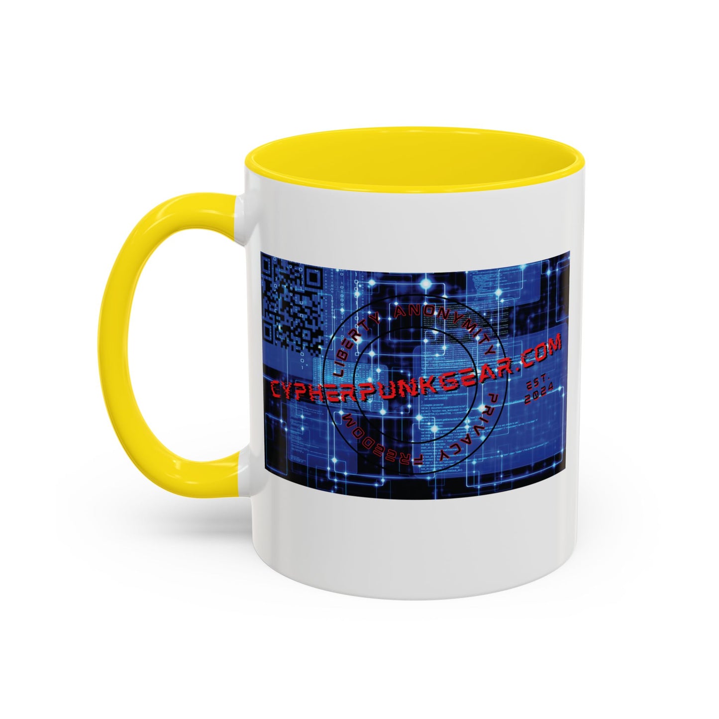 Cypherpunkgear.com logo Accent Mug by cypherpunkgear.com