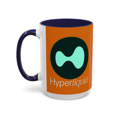 Hyperliquid White font Orange Accent Mug by cypherpunkgear.com