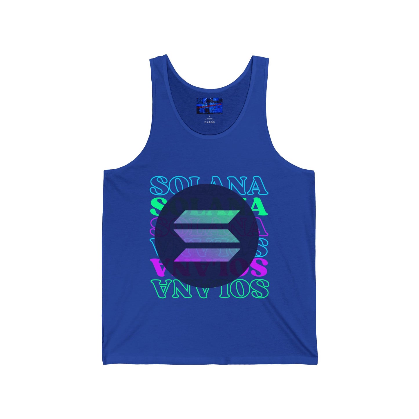 Solana, Solana, Solana (SOL) Unisex Jersey Tank Top by cypherpunkgear.com