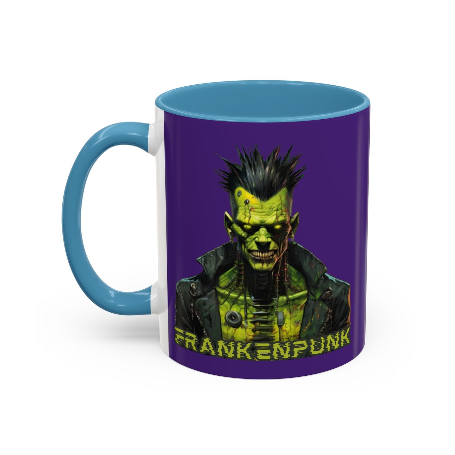 Frankenpunk Purple Accent Mug by CreepyCrafts.boo
