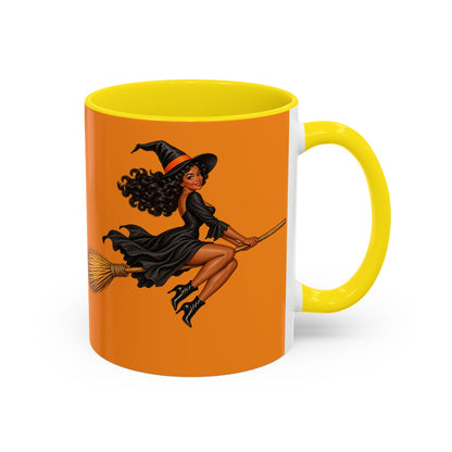 Velvet Vex Orange Accent Mug by CreepyCrafts.boo