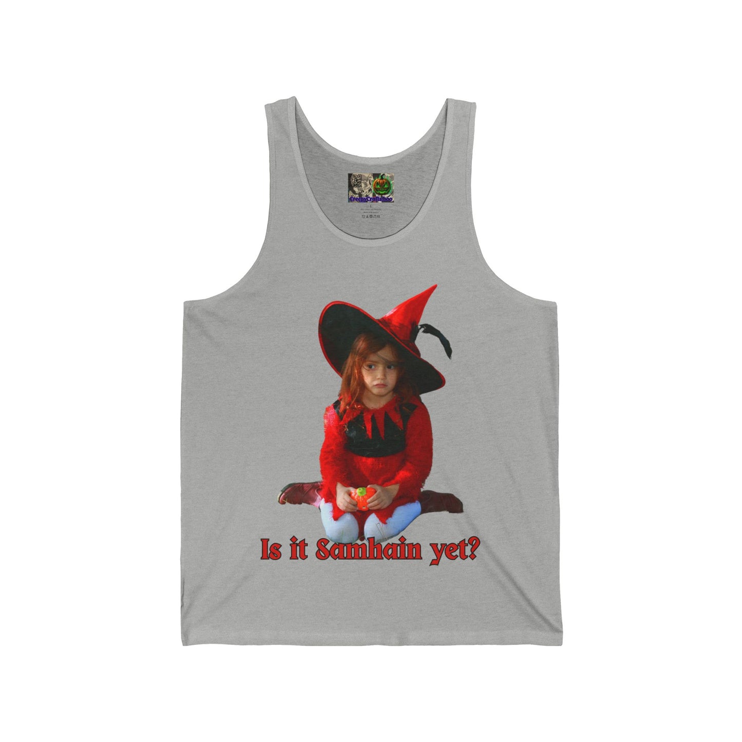 Is it Samhain yet? Unisex Jersey Tank Top by CreepyCrafts.boo