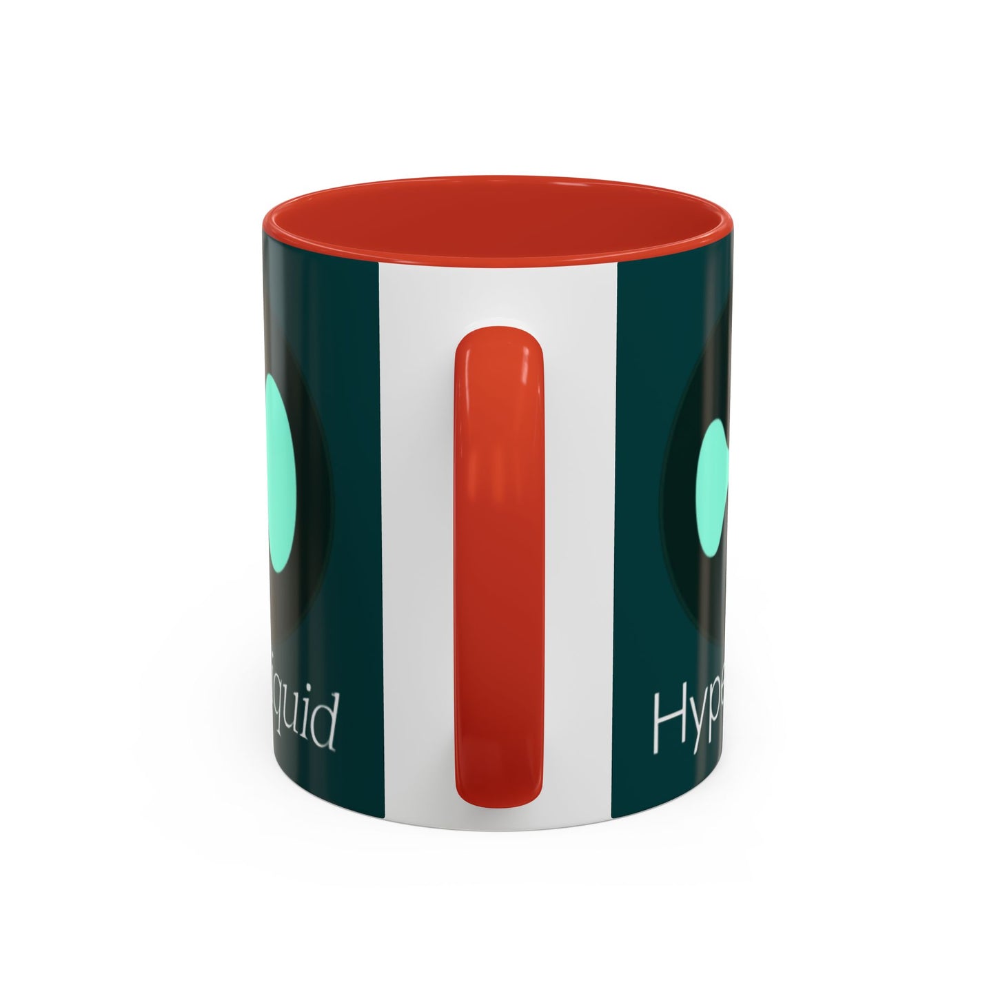 Hyperliquid White font Dark Hyperliquid Accent Mug by cypherpunkgear.com