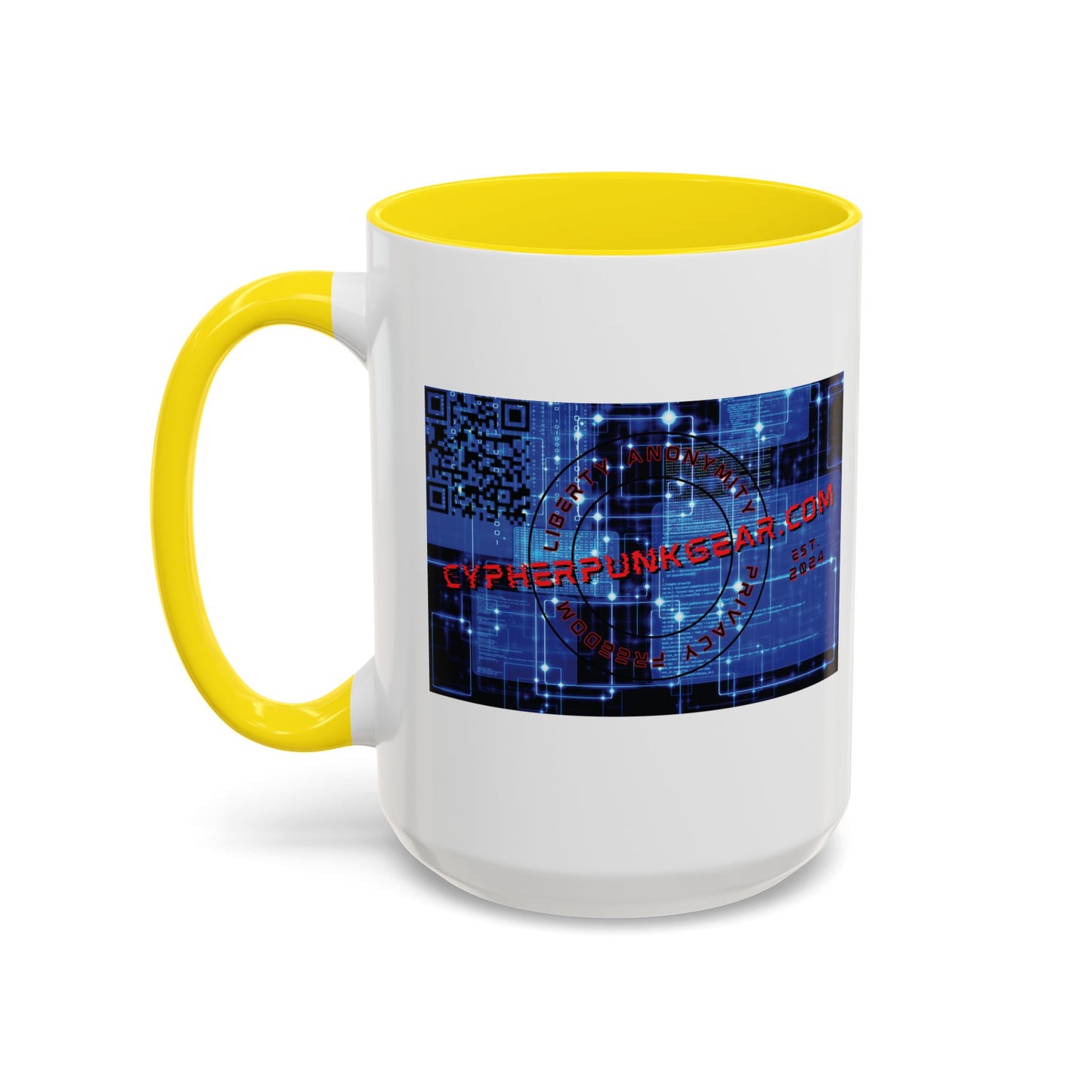 Cypherpunkgear.com logo Accent Mug by cypherpunkgear.com