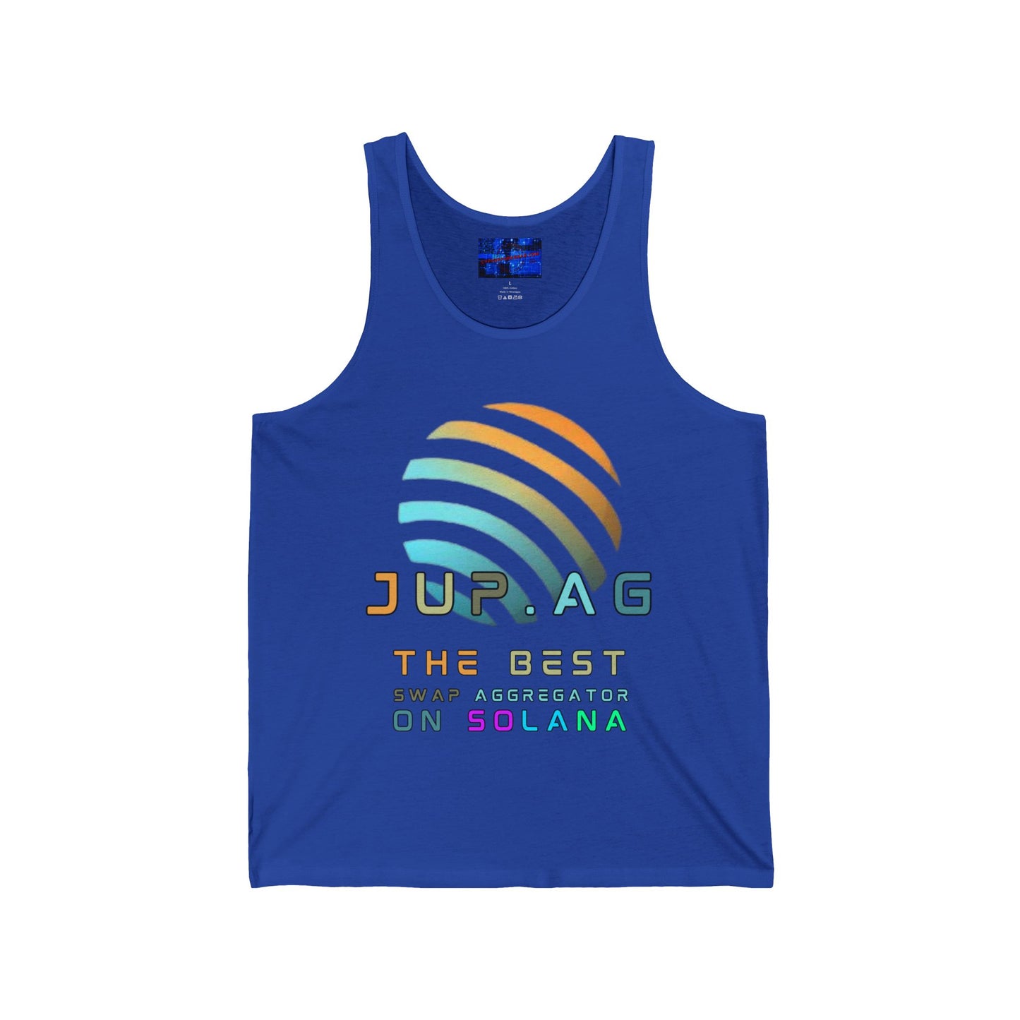 Jupiter (JUP) the best aggregator on Solana Unisex Jersey Tank Top by cypherpunkgear.com