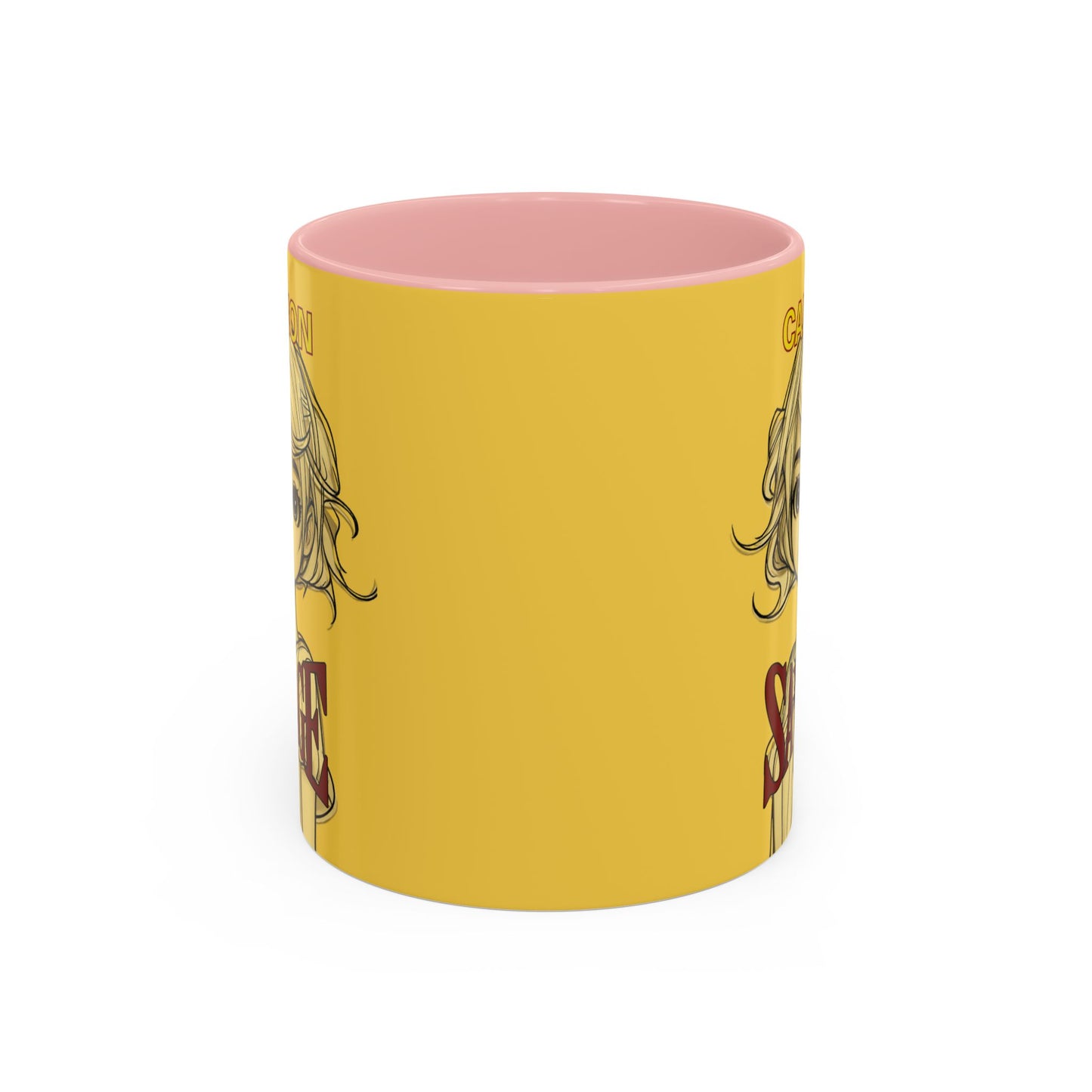 Caution, Savage Yellow Accent Mug by cypherpunkgear.com