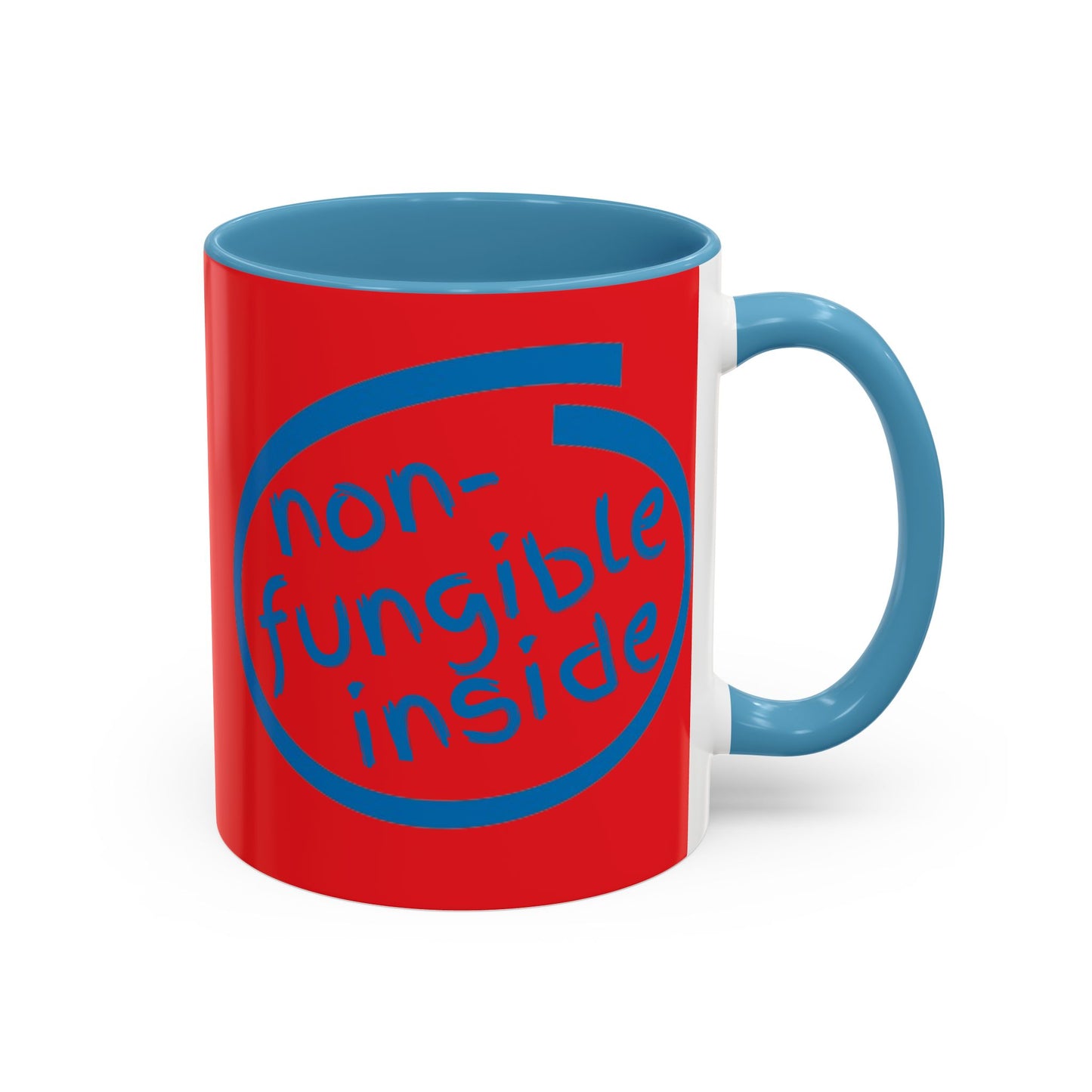 Non-Fungible Inside Red Accent Mug by cypherpunkgear.com