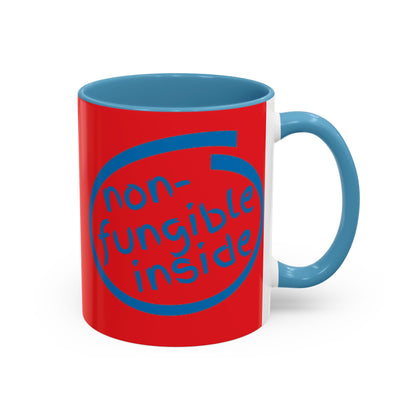 Non-Fungible Inside Red Accent Mug by cypherpunkgear.com