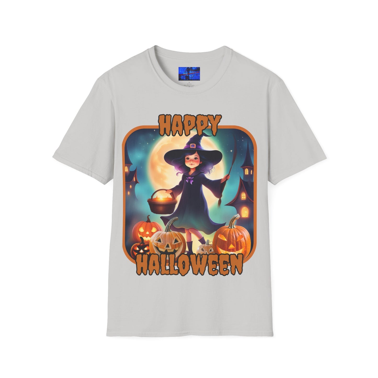 Happy Halloween Little Witch ORfont LTcolors Unisex T-Shirt by cypherpunkgear