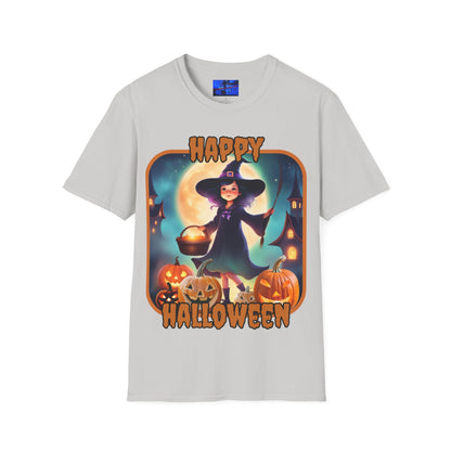 Happy Halloween Little Witch ORfont LTcolors Unisex T-Shirt by cypherpunkgear