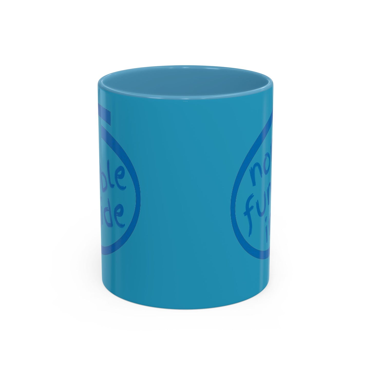 Non-Fungible Inside Turquoise Accent Mug by cypherpunkgear.com