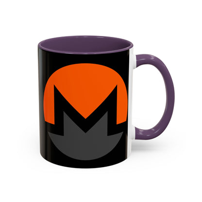 Monero (XMR) Black Accent Mug by cypherpunkgear.com