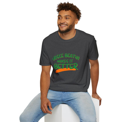 Uisce Beatha makes it better Green font Dark colors Unisex T-Shirt by cypherpunkgear.com