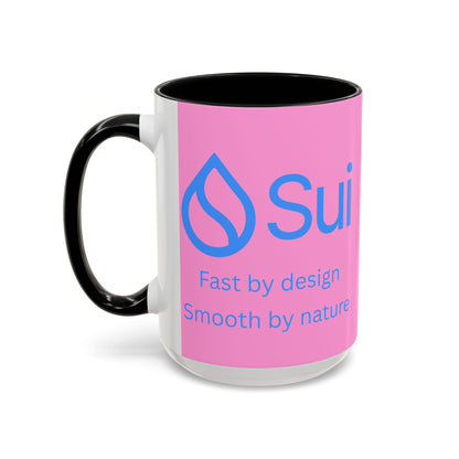 SUI Pink Accent Mug by cypherpunkgear.com