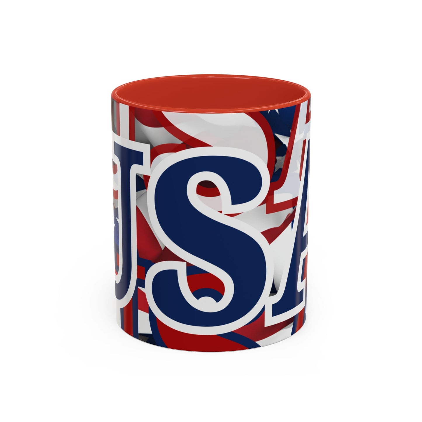 USA! USA! USA BLfont Patriot Accent Mug by cypherpunkgear