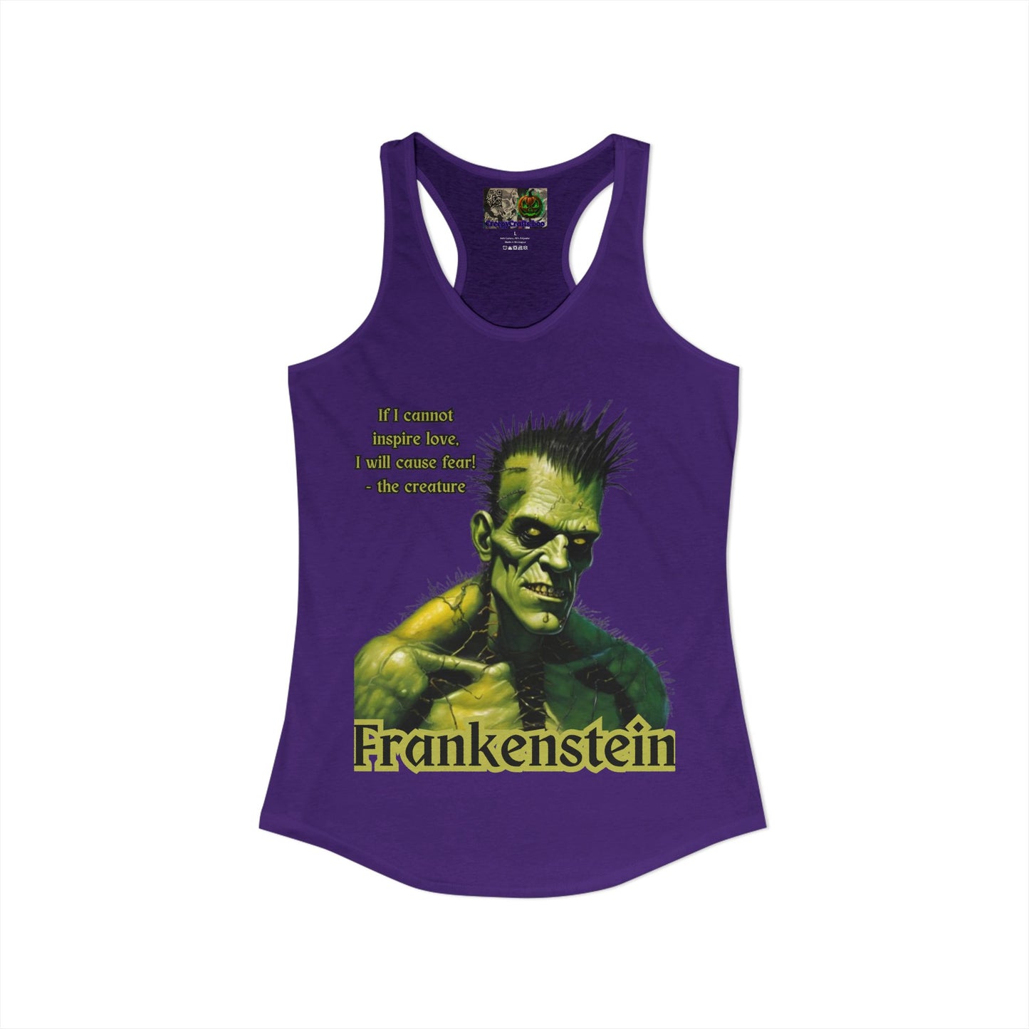 Frankenstein's Creature Women's Racerback Tank Top by CreepyCrafts.boo