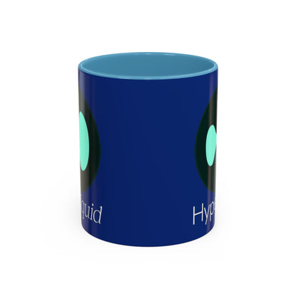 Hyperliquid White font Blue Accent Mug by cypherpunkgear.com