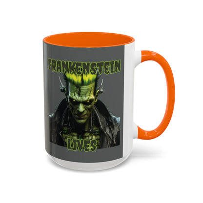 Frankenstein Lives Accent Mug by CreepyCrafts.boo
