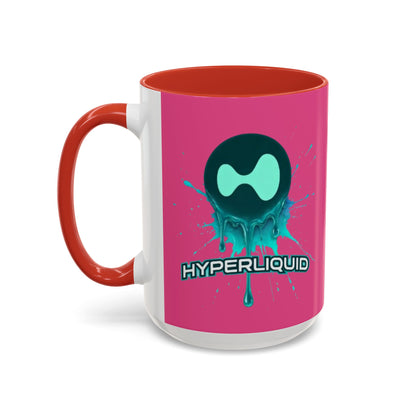 HYPE Drip Pink Accent Mug by cypherpunkgear.com