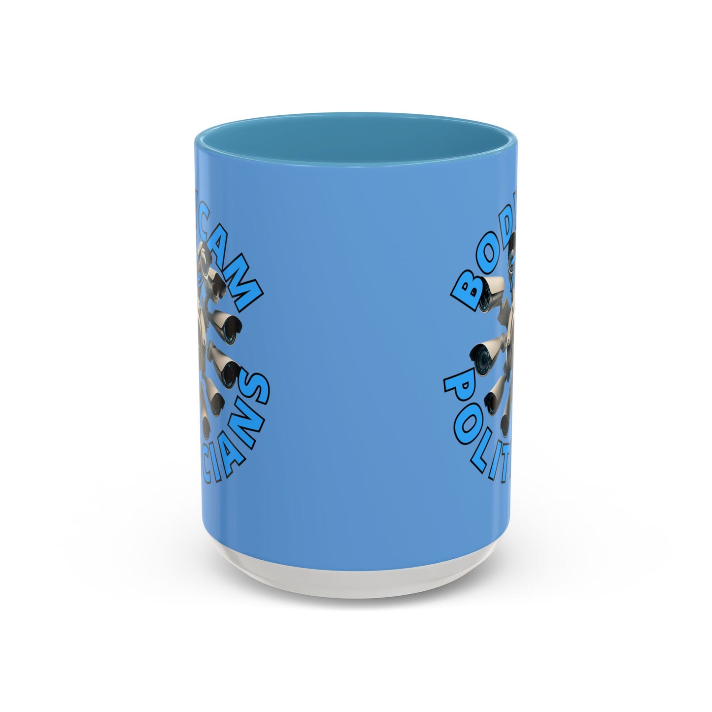 Bodycam the Politicians Cameras Light Blue Accent Mug by cypherpunkgear.com