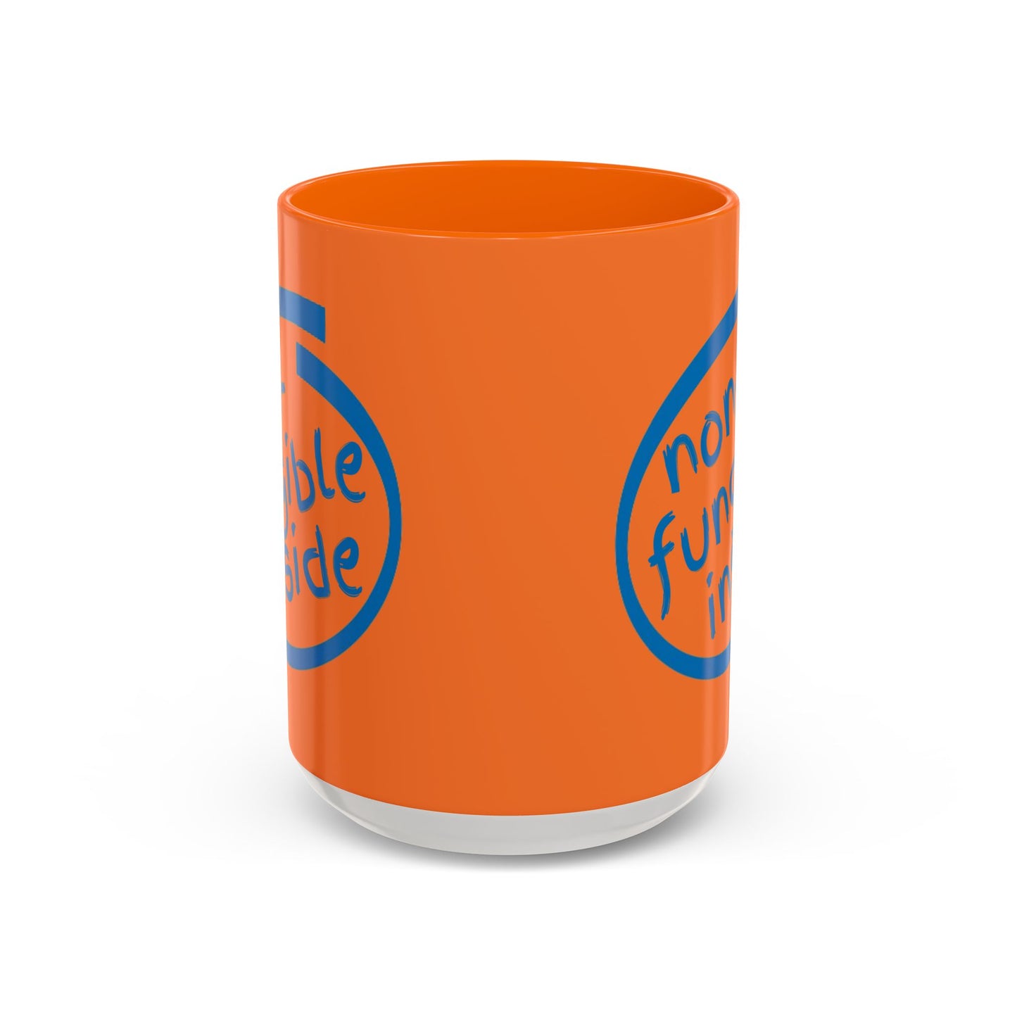 Non-Fungible Inside Orange Accent Mug by cypherpunkgear.com