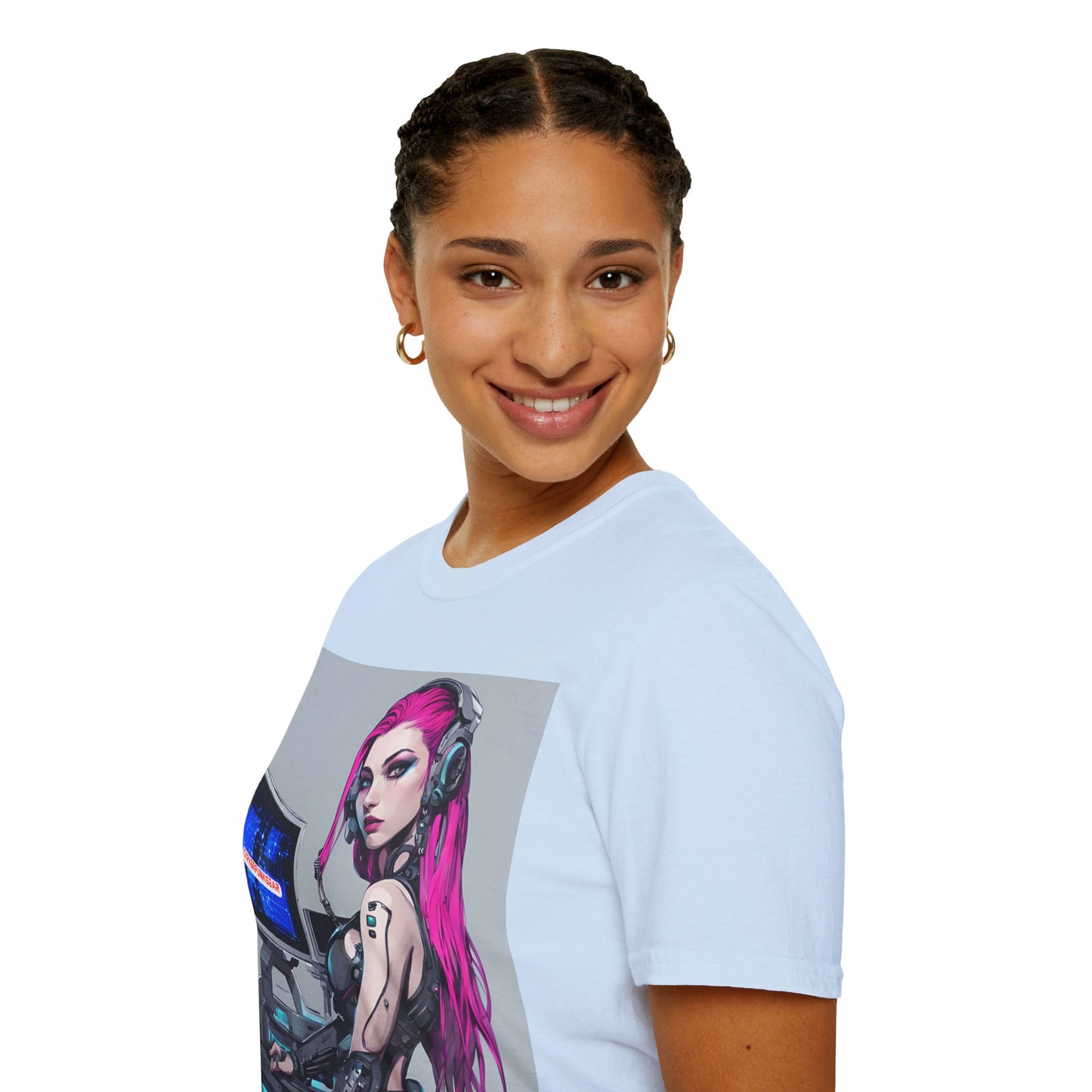 Netrunner Cyberpunk Light colors Unisex T-Shirt by cypherpunkgear.com