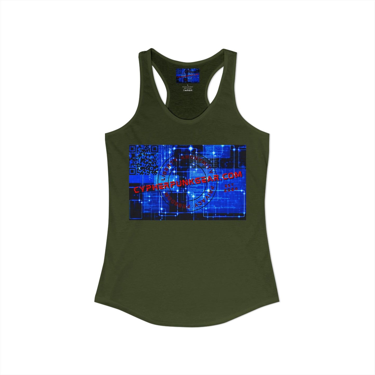 Cypherpunkgear.com logo Women's Racerback Tank Top by cypherpunkgear.com