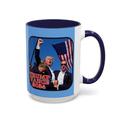 Trump and Vance 2024 Accent Mug by cypherpunkgear